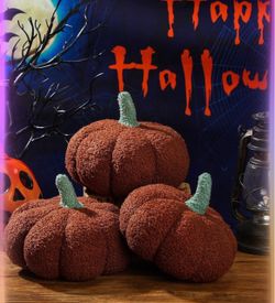 3 Pcs Pumpkin Pillows/ stuffed pumpkin decoration for fall 7.8”