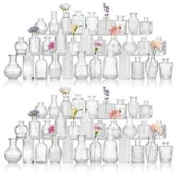 CEWOR Glass Bud Vases in Bulk, Small Vases for Centerpieces, Flower Vases f