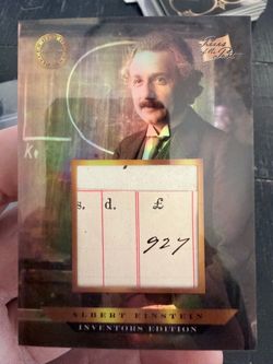 Albert Einstein – Authentic Handwritten Relic – 2025 Pieces of the Past