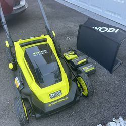 NEW Ryobi 40V HP Lawn mower + 2 Batteries