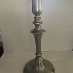 Vintage Pewter Candle Holder Tall And Perfect