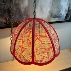 Vintage Budweiser Beer Pendant Dome Shaped Hanging Swag Lamp  Shade/Ceiling light 