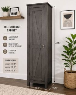 Tall Modern Storage Cabinet / Pantry Organizer