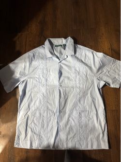 Cubavera Short-Sleeve Embroidered Guayabera Shirt