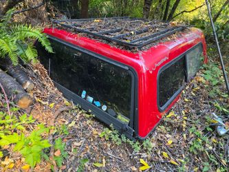 Red Truck Canopy Shell with Roof Rack