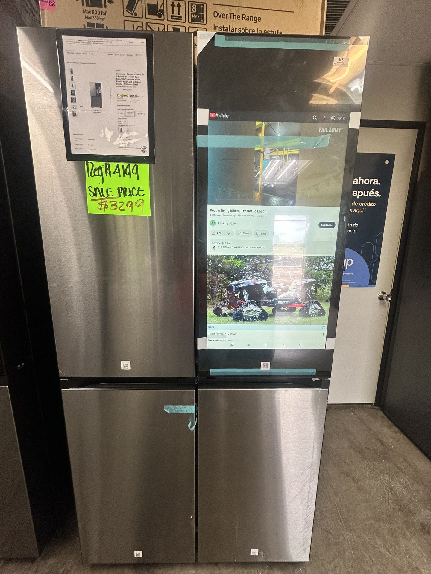 29 Cu Ft Stainless Steel Family Hub Refrigerator