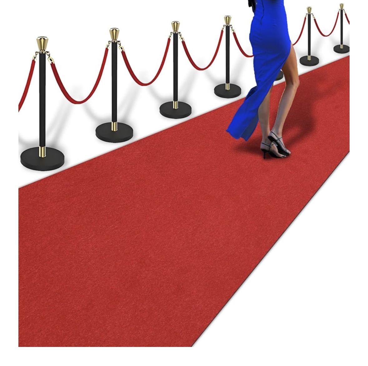 Extra Thick Carpet Runner - 4’x 30’ Red