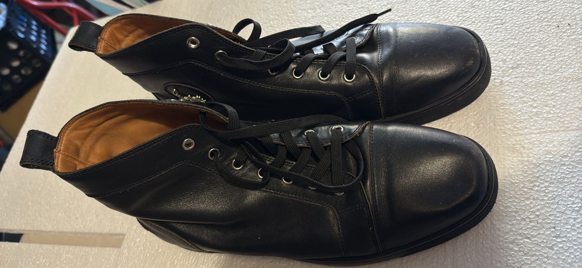 Used Size 12 Men’s Shoes minor scratches  Make me an offer today !  $50.00