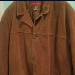 BROWN MERONA LEATHER _SUEDE JACKET COAT..SIZE XL MENS..LIKE NEW!!