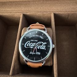 Coca-Cola Leather Strap Watch