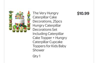 Hungry Caterpillar Cupcake, Cake And Bday Sign