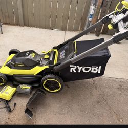 RYOBI 40V HP Brushless 21 in. Cordless Battery Walk Behind Multi-Blade Self-Propelled Mower w/ (1) 6.0Ah Batteries and Charger