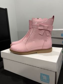 Elephantito Girls Pink Patent Leather Boots