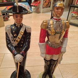 Pair of Vintage Royal Soldiers Decanter Figures
