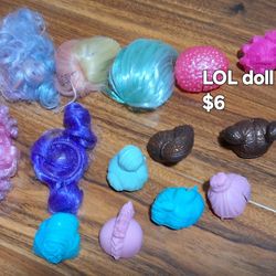 Lol Doll Accessories Waterbottle And Wigs. 