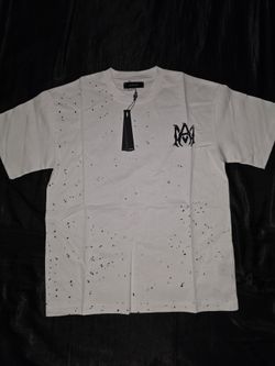 AMIRI Core Logo Shotgun Distressed T-shirt, White, Size S, M, L & XL