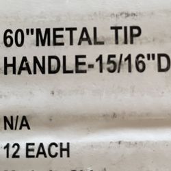 60” Metal Tip Wooden Handle