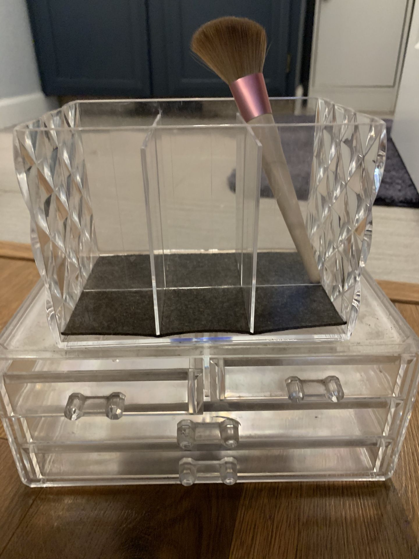 Clear plastic storage containers