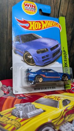 “Hot Wheels Nissan Skyline GT‑R R34 from the HW Workshop series (230/250).