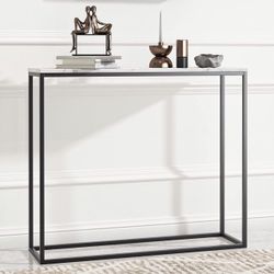 41” Modern Faux Marble Console Table