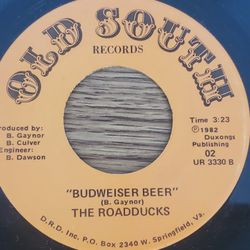 The Roadducks "I Love My Budweiser Beer" 45 Record