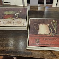 4 Fisk, Arnie 20x20 Wood Framed in Black with Double Mat Museum Title Engraved Art Print.

Set of 4 for $40