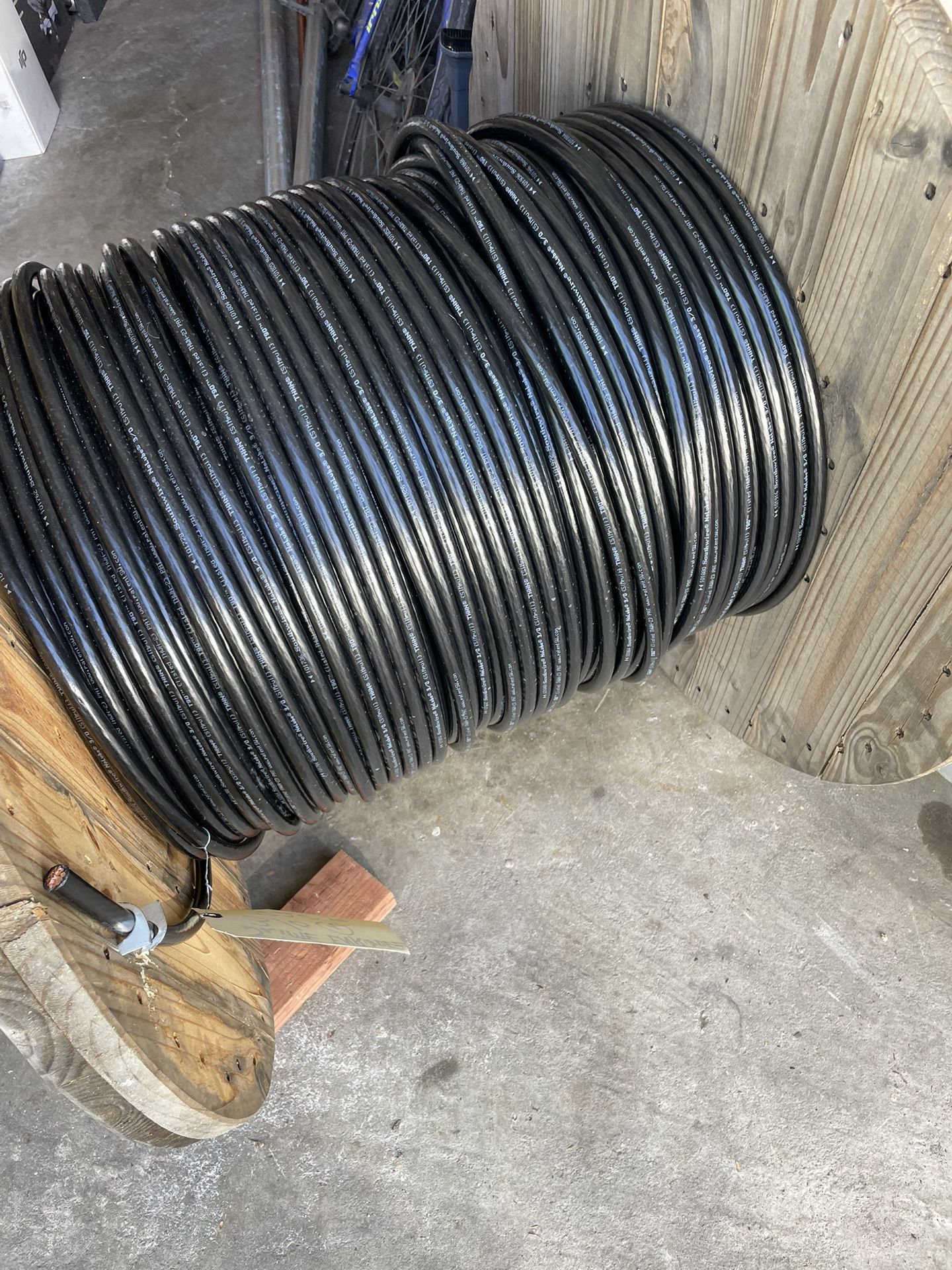 3/0 Wire - 550’ @ $3.50 Foot COPPER Wire