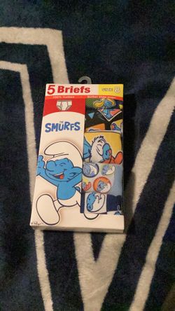 Smurfs Briefs 5 Pack Boys kids Briefs Size 8 100% Cotton 5 pack Underwear Softer New sealed