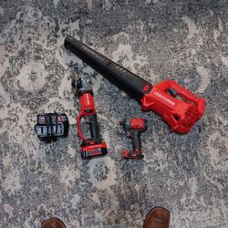 Grinder,hammer Drill,blower, 4 Amp Battery And Charger 