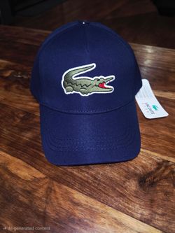 Lacoste Sport "Big Croc" Cap In Navy Blue.  Brand New With Tags.