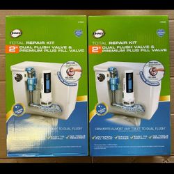 2 Pack Dual Flush Toilet Repair Kit