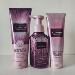 3 Piece Set Bath And Body Works A Thousand Wishes