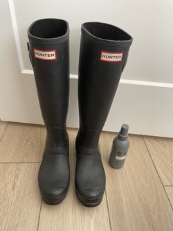 Women’s Matte Black Tall Hunter Boots