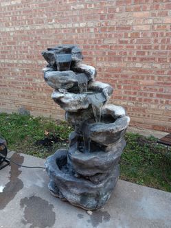 Fiberglass Electric Cascade Outdoor Patio Fountain