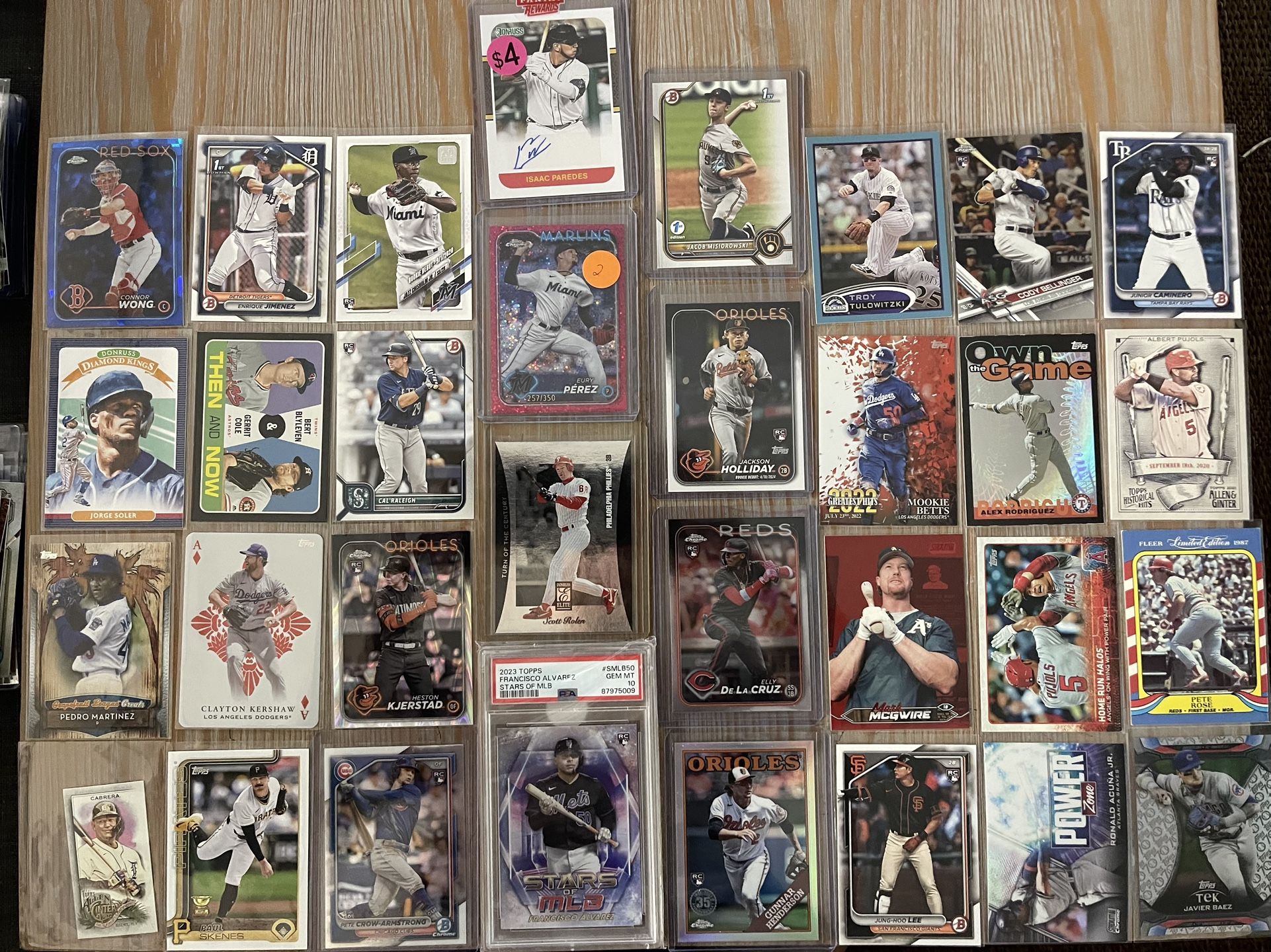Baseball HOF and Star Lot (x63)—Raleigh, Misiorowski, Cruz, Henderson, Armstrong, and More!