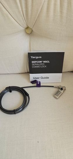 Brand New Targus Defcon Combo Cable Lock For Laptop Security