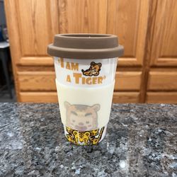Brand New Ceramic Travel Mug “I Am A Tiger”.    Brand new never used.  Smoke free home   