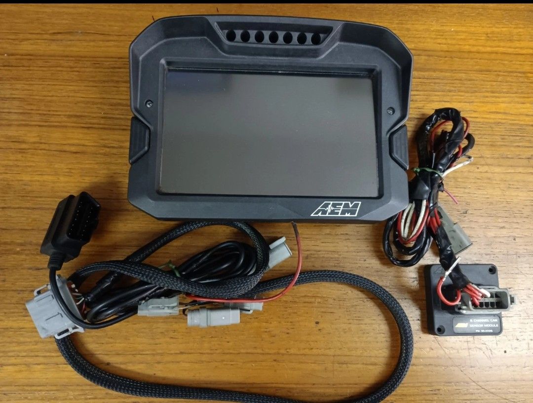 AEM CD-7 Carbon Dash Display And CAN Module Slightly Used Like New.