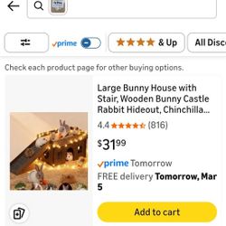 Wooden House With Stairs  Small Pet