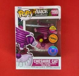 Funko POP! Disney Cheshire Cat #1199 PIAB Exclusive FLOCKED Glows Dark Chase L03
