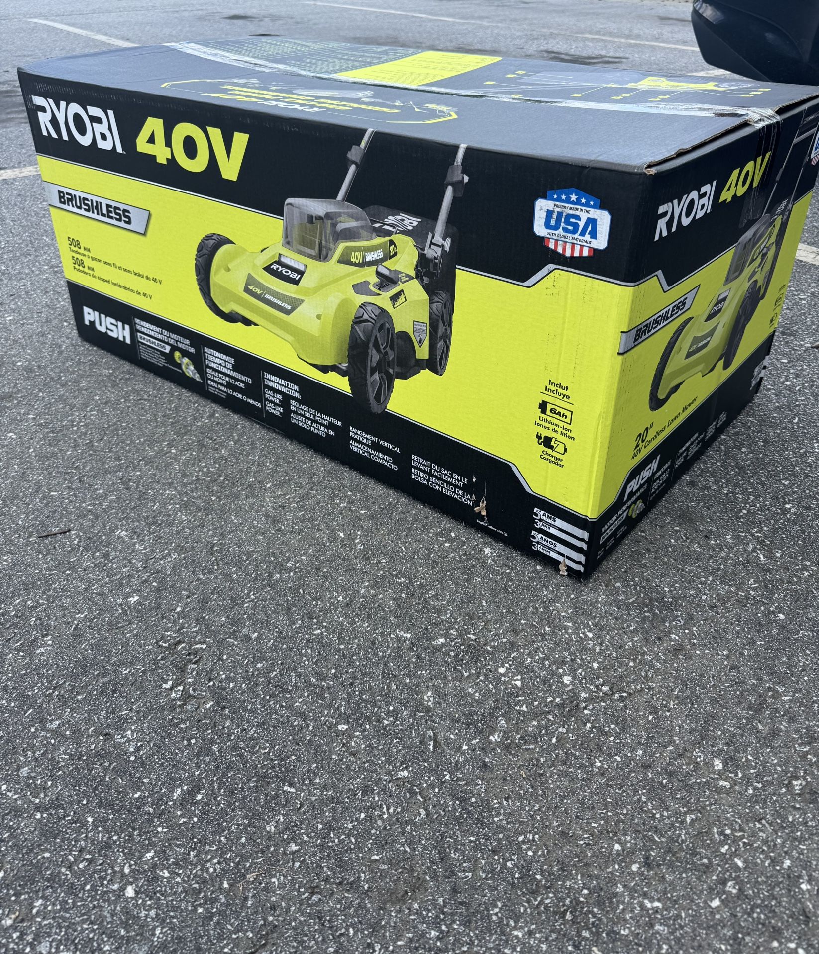 Ryobi 40v Pushmower With 6ah 40v Battery