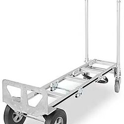  717#Aluminum Folding Hand Truck, 4 in 1 Design 1000 lbs Capacity, Heavy Duty Industrial Collapsible cart, Dolly Cart with Rubber Wheels for Transport