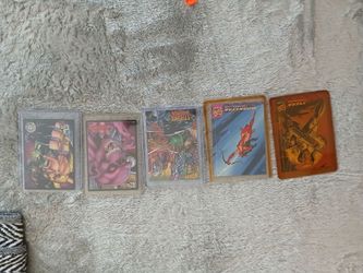 Fleer super hero/ villain cards