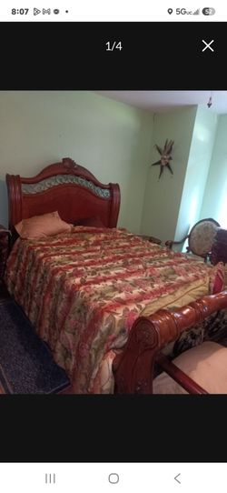 Real wood bed set
