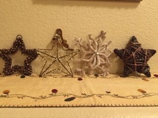 Set Of 4 Christmas Stars