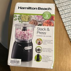 Hamilton Beach Stack And Press Food Chopper. Sealed