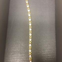 Gold-covered Women’s Sterling Silver Bracelet