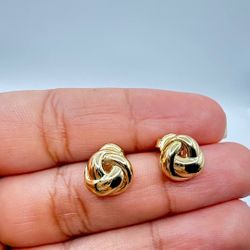 Zarcillos De ORO EN FORMA DE NUDO