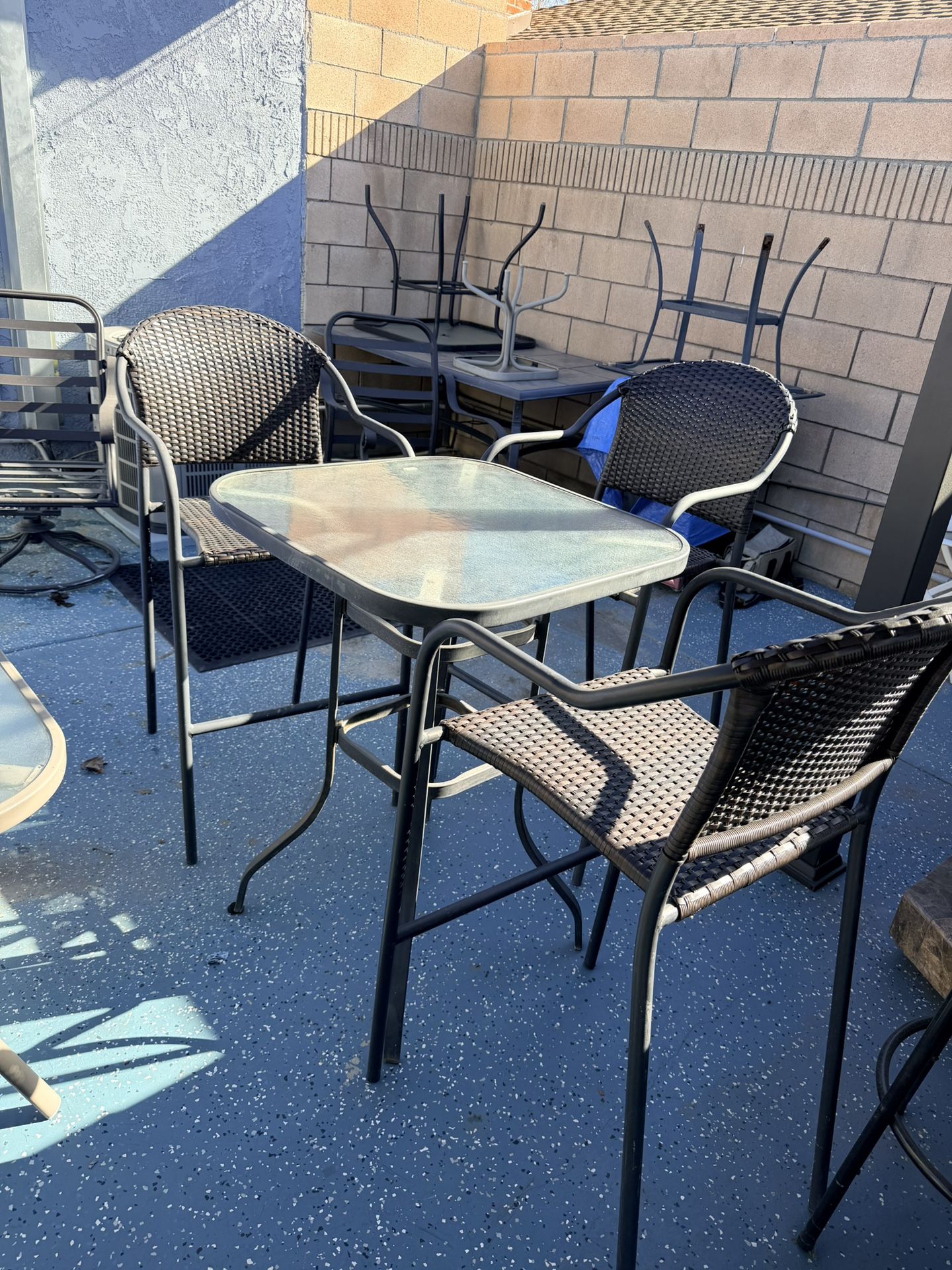 High Top Table And 3 Chair