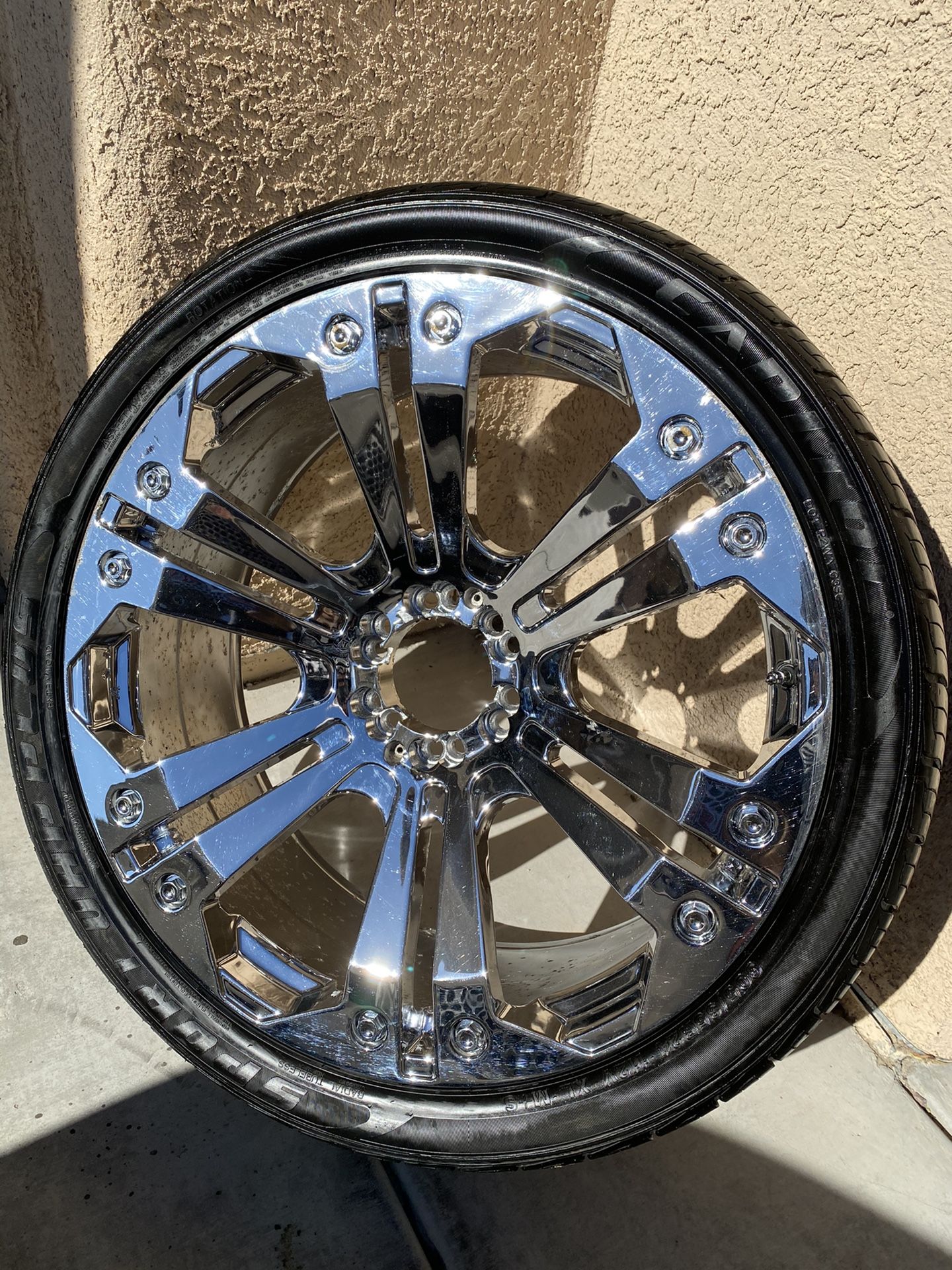 24” chrome rims